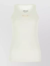 Maison Margiela Ribbed Tank Top In Beige
