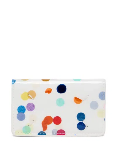 Maison Margiela Confetti-print Card Holder In White