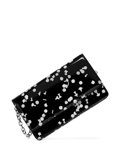 Maison Margiela Confetti-print Four-stitch Wallet In Black