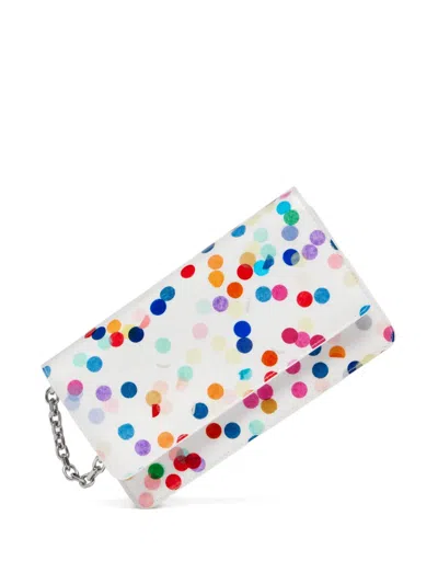 Maison Margiela Confetti-print On-chain Wallet In Yellow
