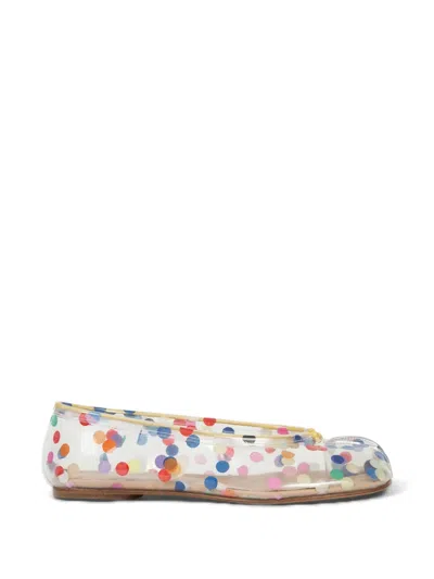 Maison Margiela Confetti-print Tabi-toe Ballet Flats In Multi
