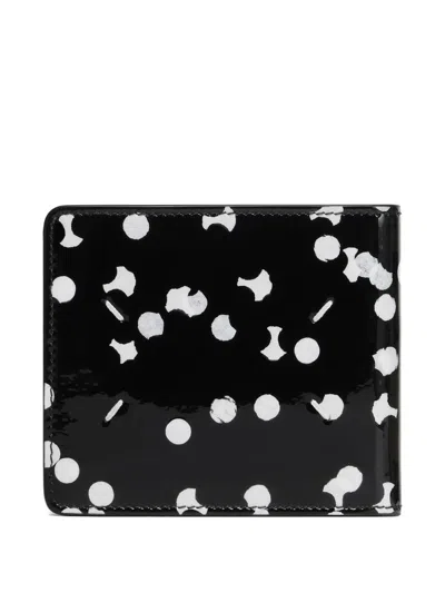 Maison Margiela Confetti-print Wallet In Black