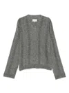 Maison Margiela V-neck Skintwear In Grey Linen And Cotton In Grey