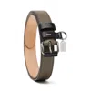 Maison Margiela Contrast Leather Belt Unisex Graphite And Black