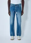 Maison Margiela Contrast Panel Jeans In Blue