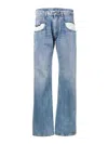Maison Margiela Bootcut Denim Trousers With Five Pockets In Light Wash