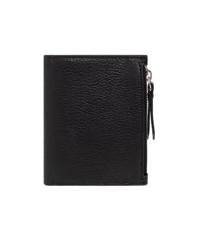 Maison Margiela Contrast Stitching Bi-fold Wallet In Black