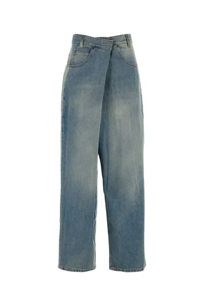 Maison Margiela Contrast-stitch Denim Jeans In Blue