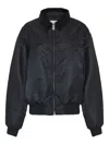 Maison Margiela Corduroy-collar Bomber Jacket In Black