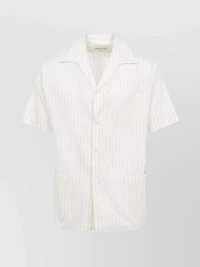 Maison Margiela Cotton And Silk Striped Shirt