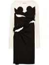 Maison Margiela Spliced-jersey Midi Dress In Multi
