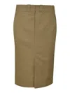 Maison Margiela Midi Skirt In Brown