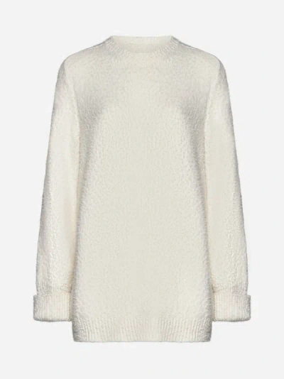 Maison Margiela Cotton-blend Jumper In Off White