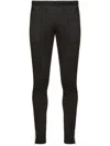 Maison Margiela Cotton Blend Trousers With Stripe Detailing In Black