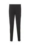Maison Margiela Cotton Blend Trousers With Stripe Detailing In Black