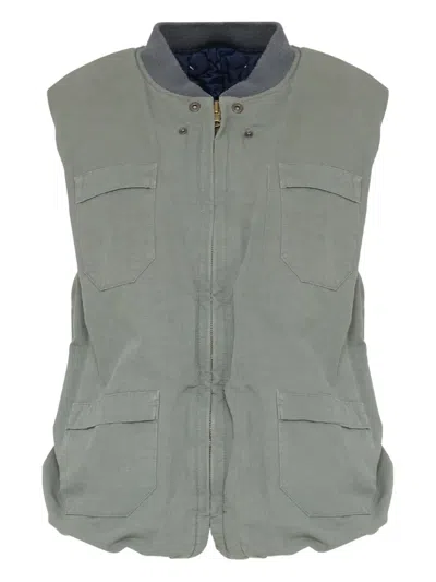 Maison Margiela Cotton-blend Waistcoat In Green