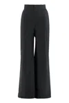 Maison Margiela Four-stitch Logo Palazzo Trousers In Black