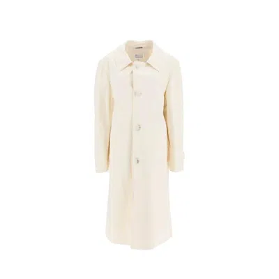 Maison Margiela Cotton Coat In Neutral