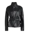 Maison Margiela Womens Black Belted Regular-fit Coated-cotton Jacket In Black