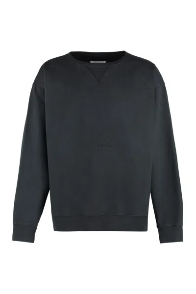 Maison Margiela Cotton Crew-neck Sweatshirt In Black