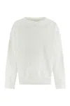 Maison Margiela Classic White Cotton Crew-neck Sweatshirt For Men In White