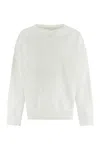 Maison Margiela Classic White Cotton Crew-neck Sweatshirt For Men In White