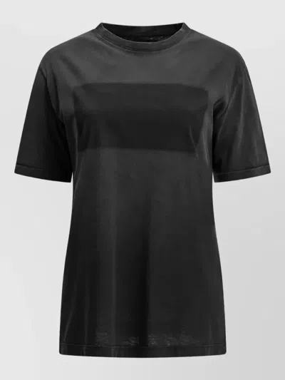 Maison Margiela Cotton Crew-neck T-shirt In Black
