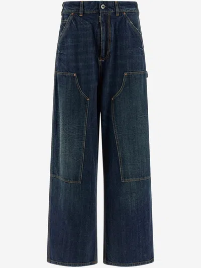 Maison Margiela Cotton Denim Workwear Jeans In Blue