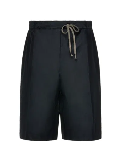 Maison Margiela Cotton Drawstring Shorts In Blue