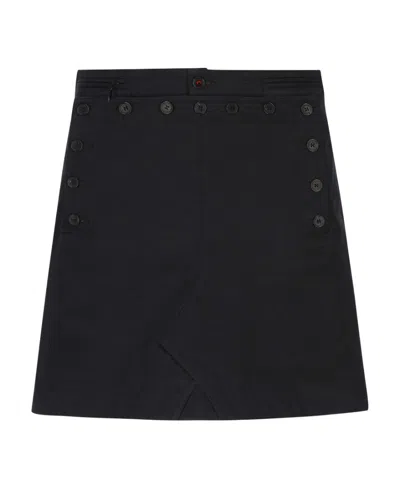 Maison Margiela Cotton Gabardine Bodice Top In Black