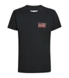 Maison Margiela Charcoal Brand-print Crewneck Cotton-jersey T-shirt In Black