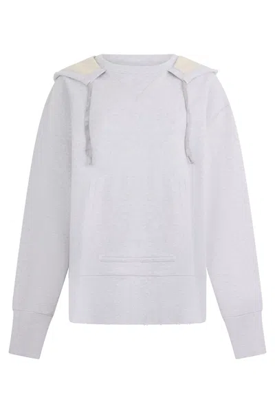 Maison Margiela Cotton Hoodie Sweatshirt With Hood In Black