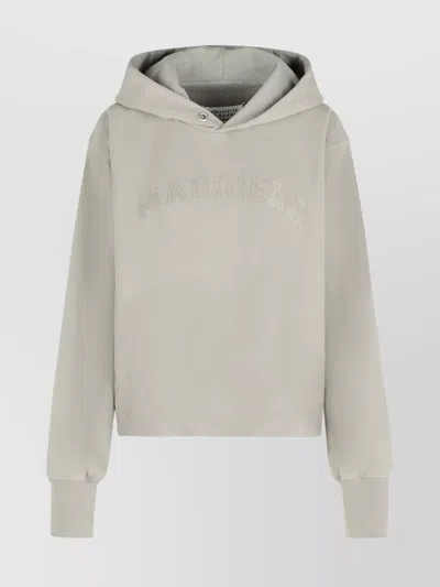 MAISON MARGIELA COTTON HOODIE WITH DRAWSTRING AND LONG SLEEVES