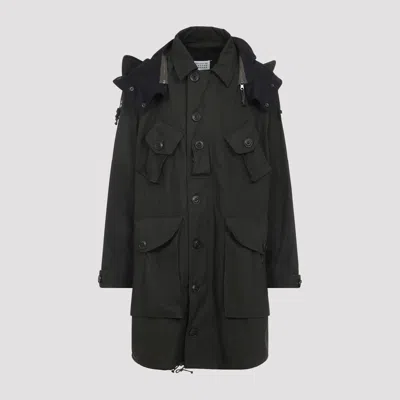 Maison Margiela Versatile Hooded Jacket Adjustable Features In Animal Print