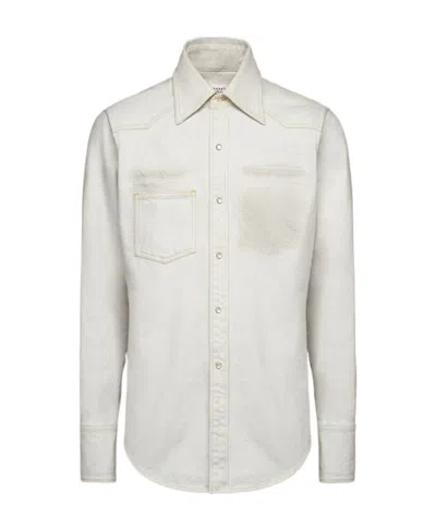 Maison Margiela Cotton Denim Shirt In White