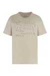 Maison Margiela Cotton Number T-shirt In Brown