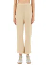 Maison Margiela Cotton Trousers With Distressed Finish In Neutral