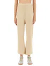 Maison Margiela Cotton Trousers With Distressed Finish In Neutral