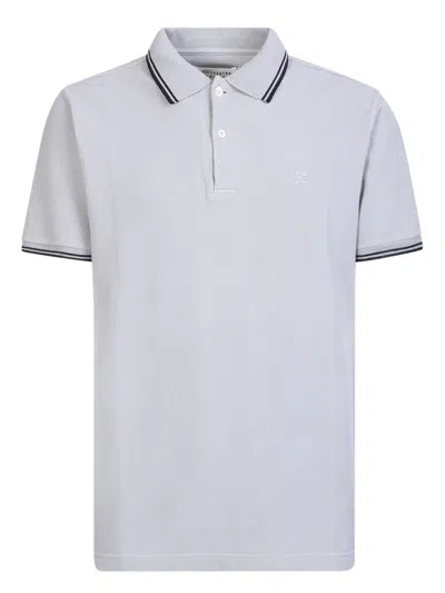 Maison Margiela Cotton Polo Shirt In Clear Blue