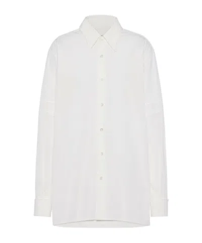 Maison Margiela Cotton Poplin Shirt In White