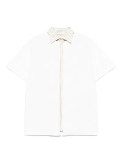 Maison Margiela Inverted Design Cotton Shirt In White