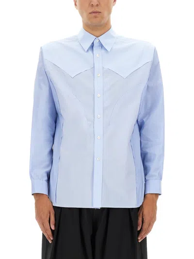 Maison Margiela Cotton Shirt In Blue