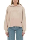 Maison Margiela Beige Embroidered Logo Sweatshirt