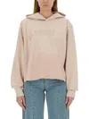 Maison Margiela Beige Embroidered Logo Sweatshirt