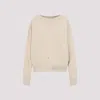 Maison Margiela Cotton Distressed Logo Sweatshirt In Beige