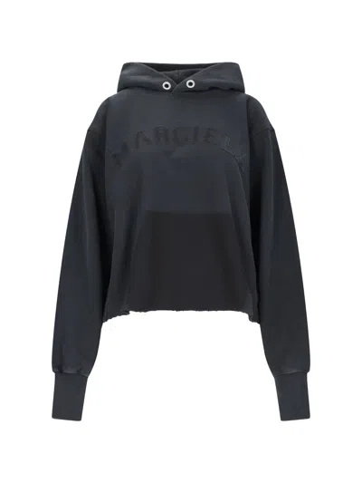 Maison Margiela Cotton Sweatshirt In Black