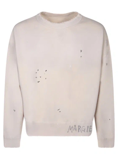 Maison Margiela Cotton Sweatshirt In White