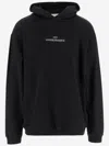 Maison Margiela Black Logo Cotton Hoodie