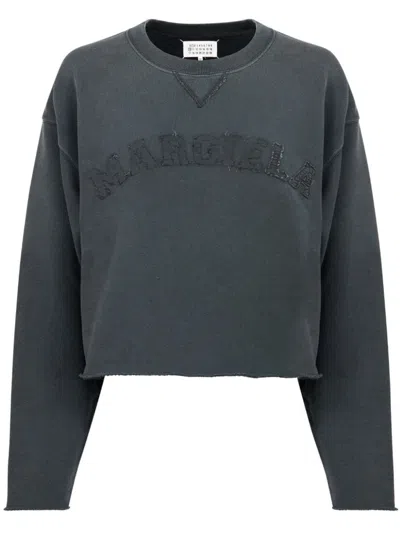 MAISON MARGIELA COTTON SWEATSHIRT WITH LOGO APPLIED