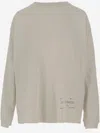 Maison Margiela Logo Print Crew Neck Shirt In Ivory